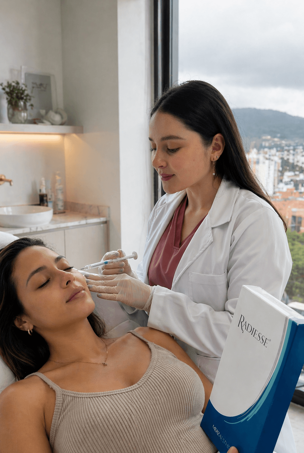 Radiesse bioestimulador para firmeza soporte y definición facial